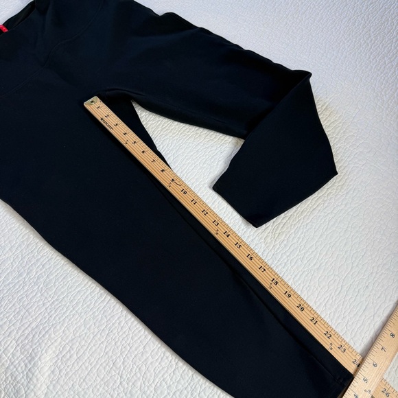 SPANX Women’s Black Leggings Sz 1X Stretch High Waist Skinny Pull On Pants Crop - Picture 3 of 9
